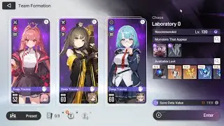 Casual Lab 0 Level 130 Clear with the Broke Girls - Chaos Zero Nightmare