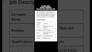 NTT DATA is Hiring | Freshers / Experienced | Data scientist | 2020/2021/2022/2023/2024/2025 #shorts
