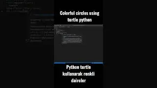 colorful circles using turtle python 🐢 