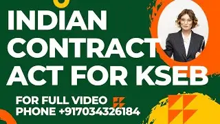GST AND INDIAN CONTRACT ACT FOR KSEB DEPARTMENTAL TEST