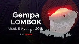 Visualisasi Gempa Lombok M 7.0 dengan Sistem Peringatan Dini | 5 Agustus 2018