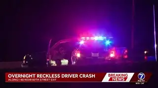 Reckless driver crashes into guardrail on I-80