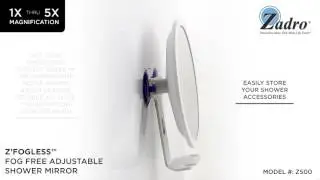 Z&rsquo;Fogless&trade; Fog Free Adjustable Shower Mirror Zadro Z500