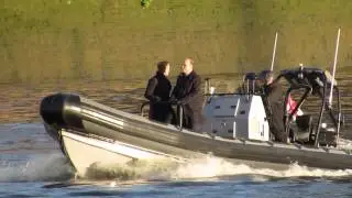 Daniel Craig Filming James Bond Scenes On The River Thames