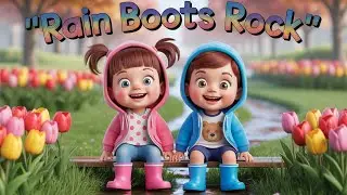 🎵 Rain Boots Rock | Baby Girl & Baby Boy Splash in the Puddles! 🌧️👧🧒