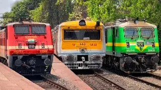 🔥Different Model EMU Local + Express Trains + Powerful Freight Trains of South Eastern Railway 