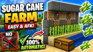 Без просмотра | Ферма по выращиванию сахарного тростника в Minecraft 1.21+