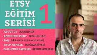 Etsy Satış Dersleri #1 Etsy mağaza ayarları Başlık, Duyurular, Hakkımızda ve SSS yazılması gereken