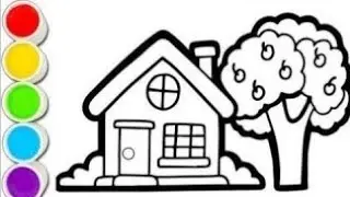 beautiful house🏠🏡drawing|beautiful house drawing for kids|house drawing easy step by step|house easy