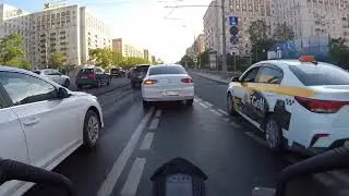 On a motorcycle in Moscow, на мотоцикле по Москве