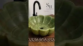 Elevate your bathroom d&eacute;cor with this stunning, handcrafted green onyx  stonesink#artbasin#stoneSink