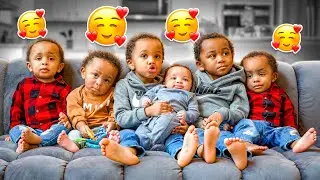 TWIN BIG BROTHERS MEET NEWBORN BABY BROTHER FOR THE FIRST TIME…🥺❤️ *adorable reaction*