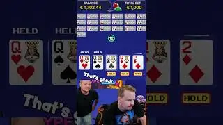 Unbelievable &euro;50.000 Win on Video Poker! #shorts