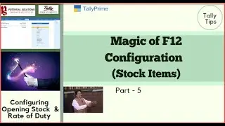 F12-Configure Stock Items Part - 5 (Opening Balance & Rate of Duty)