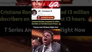 cristinao Ronaldo complete 13 million subscribers on YouTube #cristianoronaldo #cr7 #viral #shorts