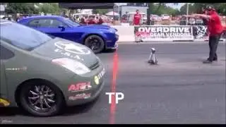 DODGE DEMON VS TOYOTA PRIUS (HELLCAT ENGINE) winner (TOYOTA PRIUS)