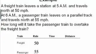 Rate/Time/Distance
