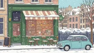 Winter Street Cafe ❄️ Chillhop Coffee Vibes ☕ Background Music for Study/Work [ Lofi Winter Mix ]