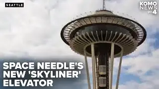 Ride along on the Space Needle's new 'Skyliner' elevator, the 1st of its kind in North America