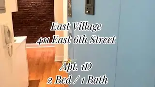AFFORDABLE 2Bed/1Bath in East Village NYC (411 E 6th St Apt. 1D) #nycapartment #apartmenttour #nyc