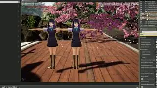 VRM4U VRMSpringBoneとPhysicsAsset