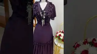 Deep purple long dress; shop now at www.nandini21.com ; Product Link in Comments!