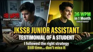 Watch and get selected as junior assistant #typingskills #jkssb#typing