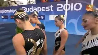 Xrusa Tsitou European championships 2010 synchronized swimming combination Greece team