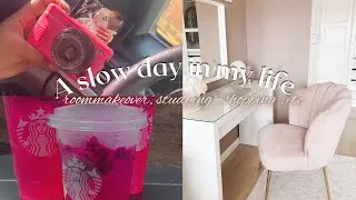 A slow day in my life| room decorating | studying | bonding with friends.