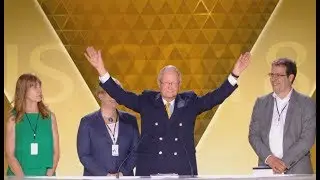 European Parliament delegation addressing the Free Iran convention in Paris