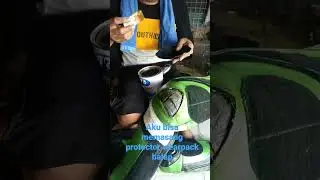 MEMANG AHLI KALAU TUKANG SOL INI..!  MEMASANG PROTECTOR WEARPACK BALAP...#jaketkulit #wearpckbalap
