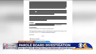 Va. Parole Board investigation letter almost completely redacted