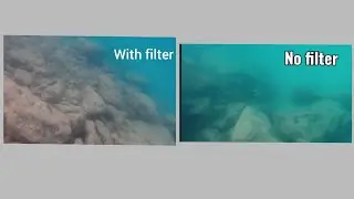 Underwater test Gopro hero  aqua lens filter. 7 housing case protective shell