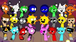 ALL Sprunki Glitched VS Sprunki Normal 🎶 (FNF Blueballed but Sprunki Characters Sing It)