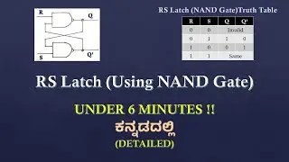RS Latch using NAND Gate in Kannada (Detailed Explanation)