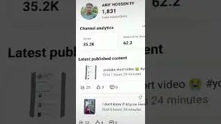 YouTube VIRAL 🤠 SHORTS VIDEO ARIF HOSSEN FF HD #youtube #viral #shorts #video #arifhossenff #HD