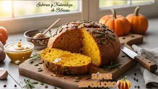  Pan de CALABAZA Casero: El secreto para que quede SÚPER ESPONJOSO y Nutritivo 🎃