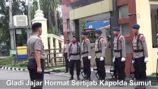 Gladi Jajar Hormat penyambutan Kapolda Sumut (13/10/16)