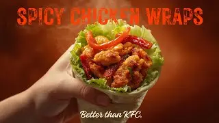 Spicy Juicy Chicken Wrap &ndash; Better Than KFC | Chicken wrap banane ka tarika | Spicy chicken wraps 🌮