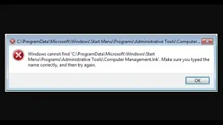 EASY FIX FOR COMPUTER MANAGEMENT MISSING SHORTCUT