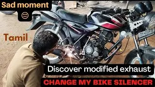 #changed my bike silencer|| #sad moment 😔 || #discover modified silencer || # Mr.Gramavasi ||# tamil