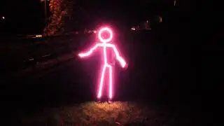 Colour LED Stickman for the Haverhill Halloween Trail - First Test