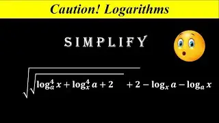 Simplifying a logarithmic expression |A problem of medium difficulty | Can you crack it?
