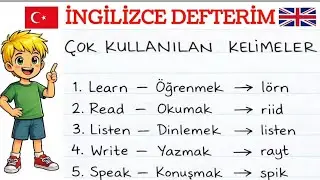 Ders 7: ingiliz gibi düşün ingilizceyi konuşmaya başla,ingilizce en önemli fiiler