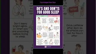 Psychologist Sam Says | Do's and Don't of Good Sleep