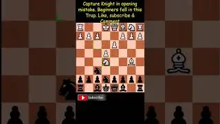 Grab white KNIGHT in opening blunder in just 7 move| Chess Trick & Trap|#viral #short #shorts #chess
