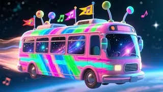 Space Bus Wheels | Fun Space Vehicle Song for Kids | Nursery Rhymes & Learning Songs