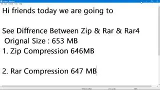 Difference Between Zip & Rar Compression