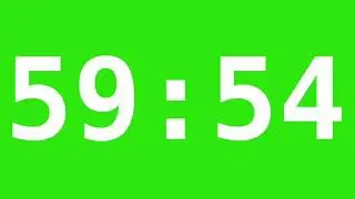 60 Minutes Countdown Timer Green Screen...