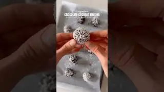 3 ingredient chocolate coconut truffles #shorts